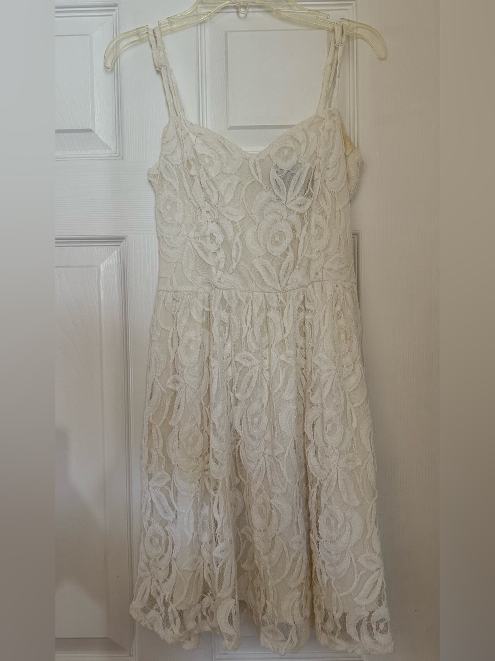 Fire Los Angeles Cream Lace Dress